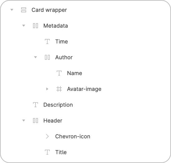 Example of Figma layers